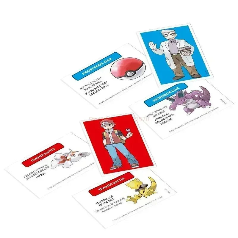 Newest English Version Pokemon Pikachu Monopoly Real Estate For Adults And Children 2-6 People Party Birthday Game Kid Gifts