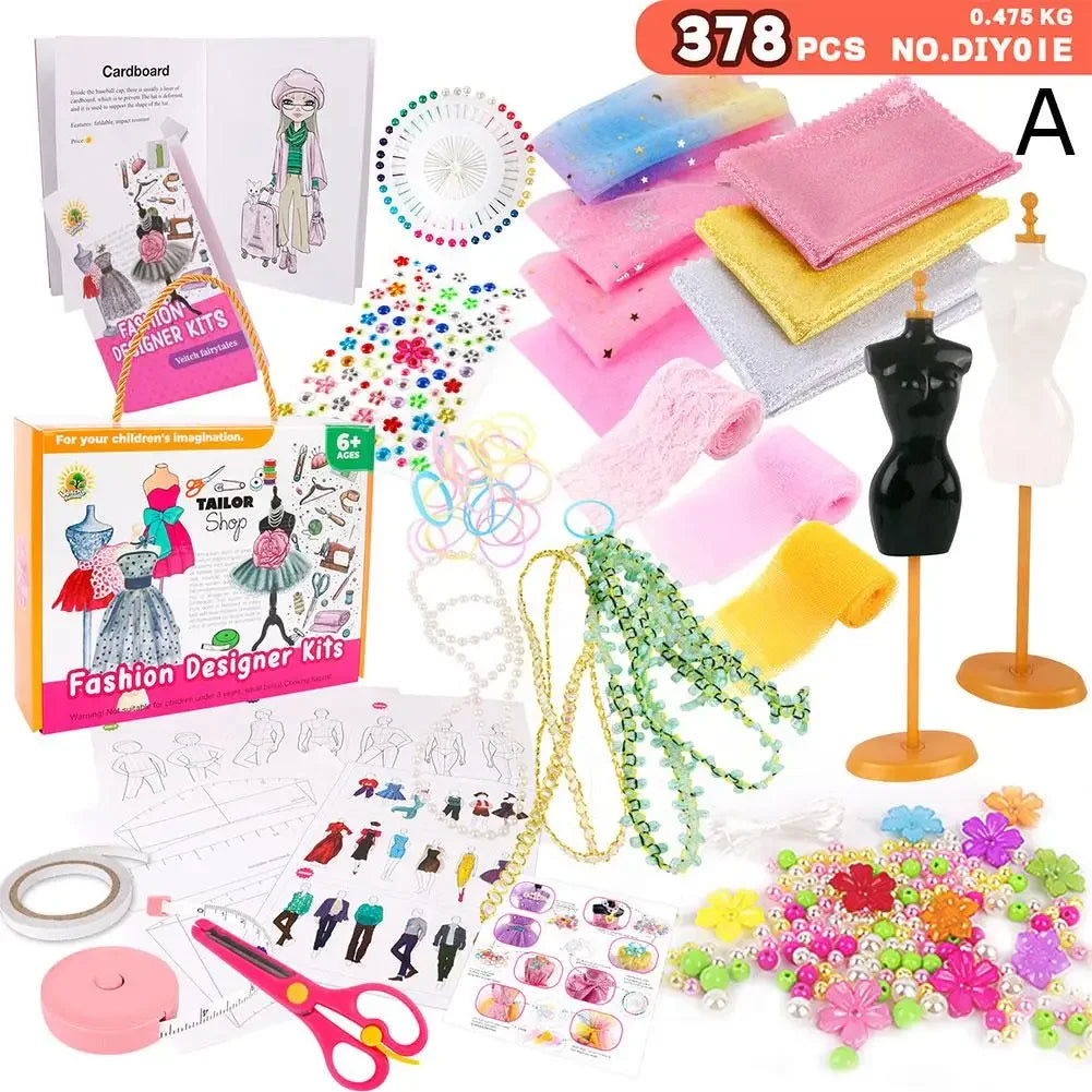 Children's Clothing Design DIY Handmade Material Kit Doll Clothes Sewing Kit For Kids Girls Fashion Designer DIY Handmade T T6T0