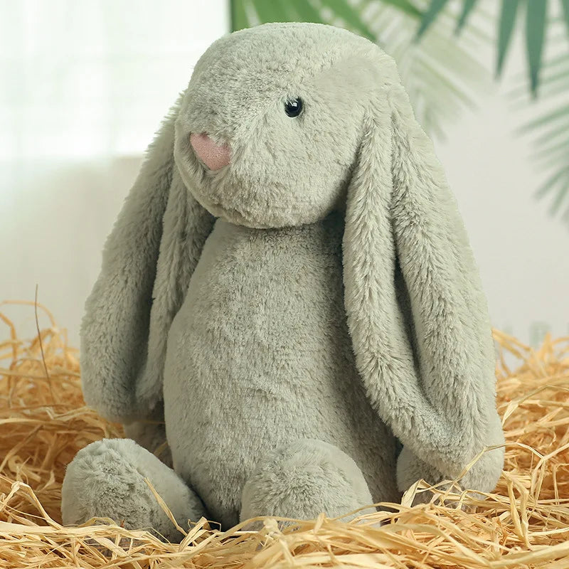 Shy Floppy Ear Bunny Plush Toy, Soft Stuffed Animal Doll for Girls, Cute Easter Valentine Birthday Gift for Kids, Friends