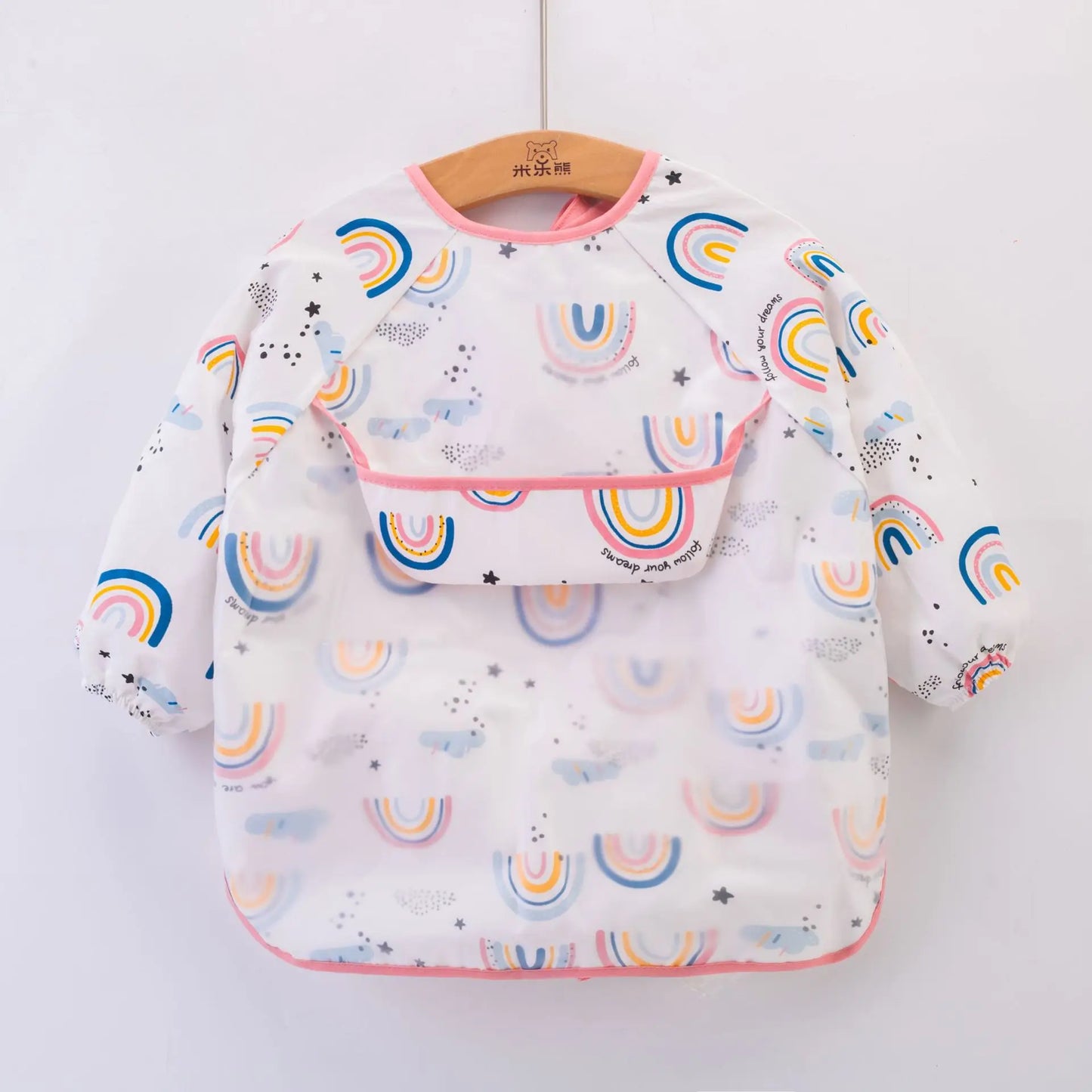 Kids Baby Bibs Toddler Waterproof Scarf Long Sleeve Apron Feeding Bibs for Infant