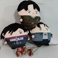 23cm Levi Ackerman Cosplay Plush Doll Toy Anime Eren Mikasa Cute Soft Stuffed Pillow Christmas Thanksgiving Gift