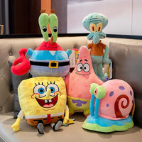 Anime Plushie Doll Spongebob Peluches Doll Squarepants Patrick Star Squidward Eugene Krabs Gary Kawaii Cartoon Stuffed Plush Toy