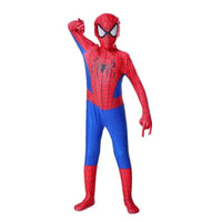 3-12Y Child Spider-Man Role-Play Costume Movie Superhero Mask Jumpsuit School Festival Performance Outfit Halloween Party