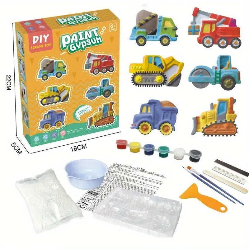 DIY Youth Stone Drawing Toys Graffiti Gypsum Drawing Educational Toys Handicraft Activity Games Dinosaur Decoration Set  Pod