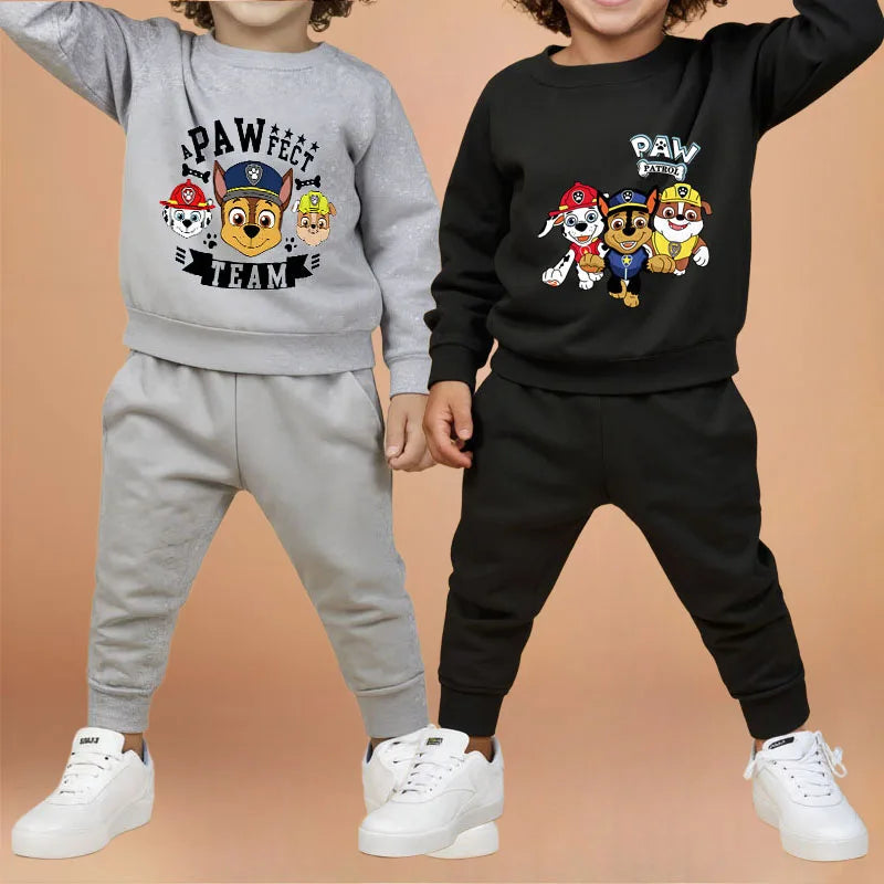 PAW Patrol Boys Fashion Hoodies Sets Fall Children Long Sleeve Pullover and Trousers Two Piece Suit Kids Casual Sweatsuit New