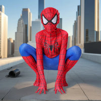 3-12Y Child Spider-Man Role-Play Costume Movie Superhero Mask Jumpsuit School Festival Performance Outfit Halloween Party