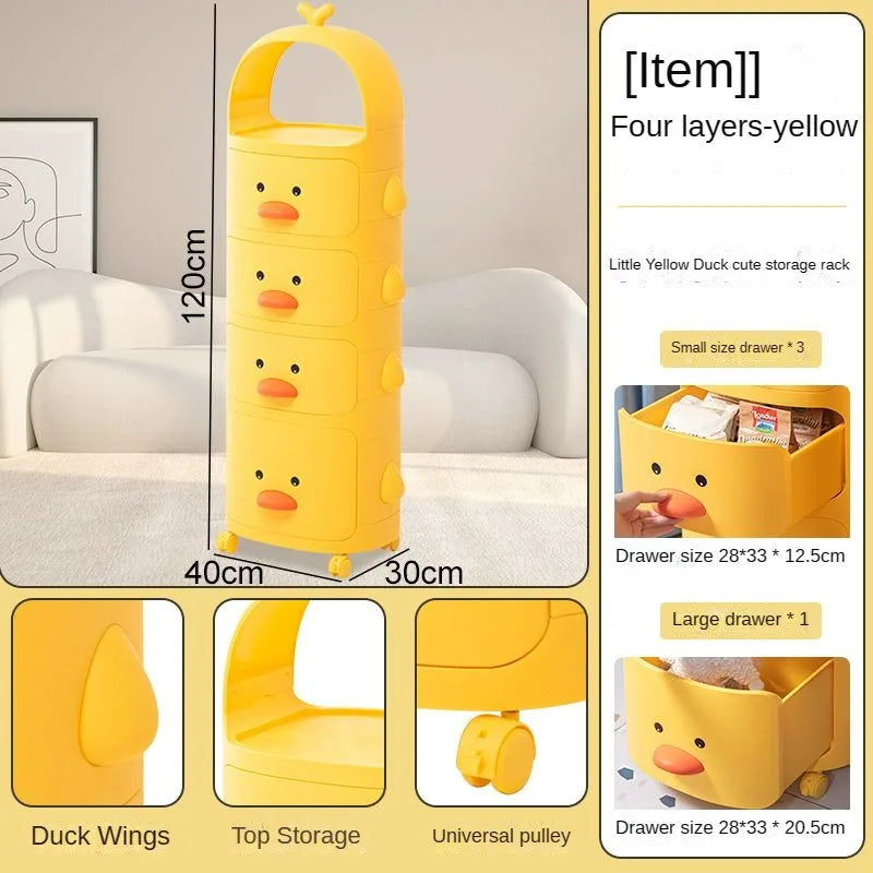 Cartoon Bedside Table Children's Storage Cabinets Finishing Rack Cabinet Cosmetic Organizers Sundries Sorting Bedroom Furniture