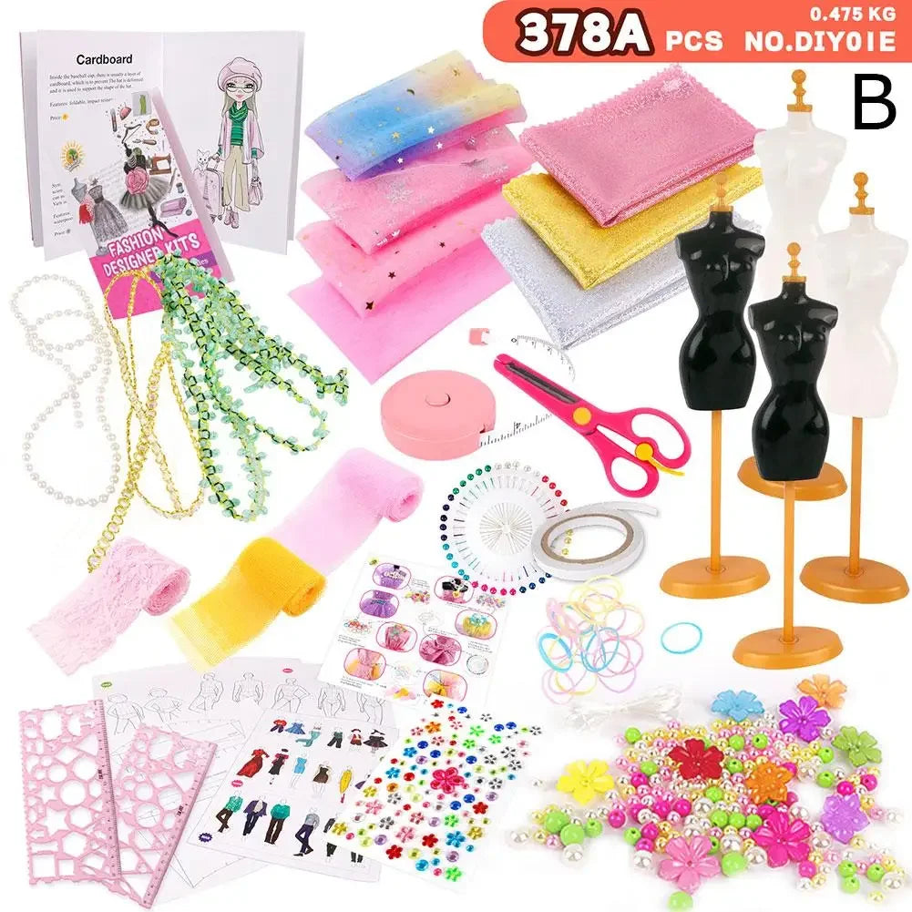 Children's Clothing Design DIY Handmade Material Kit Doll Clothes Sewing Kit For Kids Girls Fashion Designer DIY Handmade T T6T0