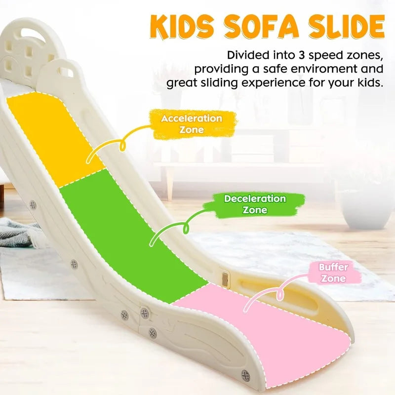 Kids Sofa Slide Climbing Slide for Bed Sofa Stair for Kids Toddlers Boy Girl Adjustable Toy Slide Climber Playset Toy Playground