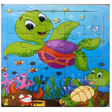 20Piece 3D Wooden Puzzle Cartoon Animal Vehicle Cognitive Jigsaw Puzzle Early Learning Educational Puzzle Toys for Children