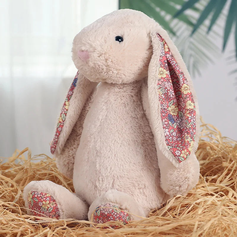 Shy Floppy Ear Bunny Plush Toy, Soft Stuffed Animal Doll for Girls, Cute Easter Valentine Birthday Gift for Kids, Friends