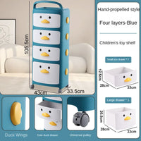 Cartoon Bedside Table Children's Storage Cabinets Finishing Rack Cabinet Cosmetic Organizers Sundries Sorting Bedroom Furniture