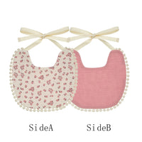 Muslin Cotton Baby Boys Girls Bibs Double Side Flower Rainbow Print Saliva Towel Infant Feeding Burp Cloth Kids Adjustable Scarf