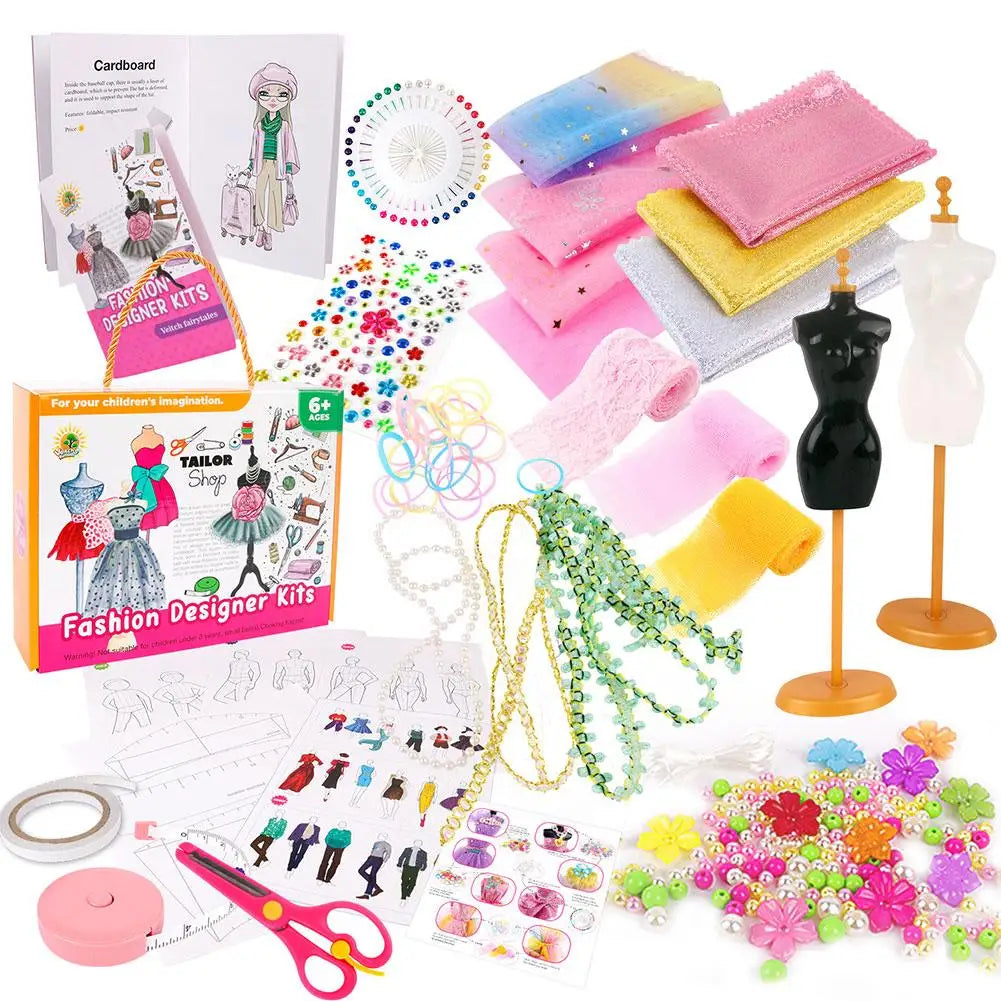 Children's Clothing Design DIY Handmade Material Kit Doll Clothes Sewing Kit For Kids Girls Fashion Designer DIY Handmade T T6T0