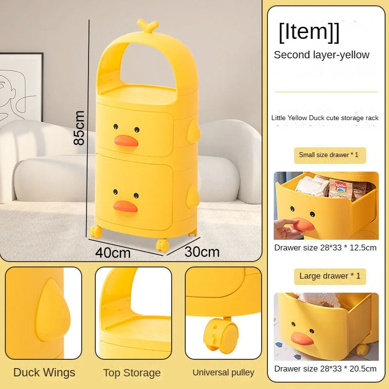 Cartoon Bedside Table Children's Storage Cabinets Finishing Rack Cabinet Cosmetic Organizers Sundries Sorting Bedroom Furniture