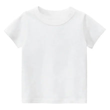 Kids Plain T Shirt Tops for Child Boys Girls Baby Toddler Solid Blank Cotton Clothes White Black Children Summer Tees 1-8 Years