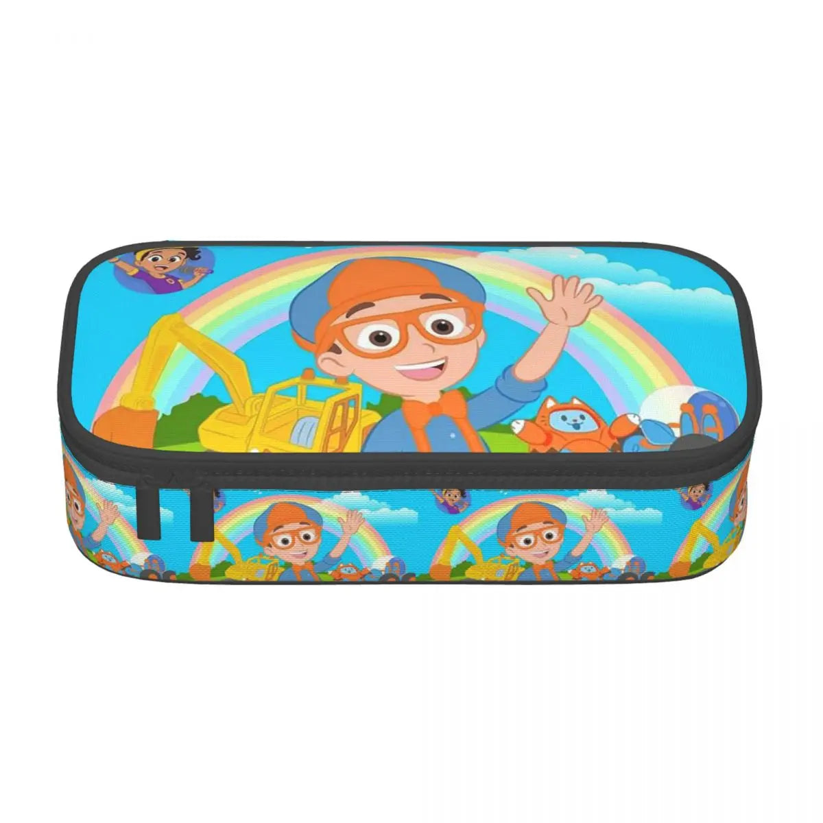 Meekah And Blippi Pencil Case for Boy Girl School Pen Box Pencil Bag Stationery Supplies Pen Holder Bag