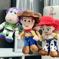 23cm Cute Woody Buzz Lightyear Plush Toy Lovely Stuffed Anime Jessie Plushies Pendant Cartoon Doll Home Decor Xmas Gifts
