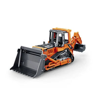 1/24 Multi-Functional Bulldozer Model SimulationTruck Double-Head Car Forklift Inertial Transport Vehicle Toys for Boys Kid Gift