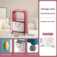 Cartoon Bedside Table Children's Storage Cabinets Finishing Rack Cabinet Cosmetic Organizers Sundries Sorting Bedroom Furniture