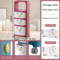 Cartoon Bedside Table Children's Storage Cabinets Finishing Rack Cabinet Cosmetic Organizers Sundries Sorting Bedroom Furniture