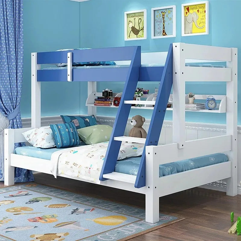Bunk Beds for Children - Modern Simple Design - Solid Wood Construction with Storage Function - Ideal for Kids Bunk Bed Kid Bed