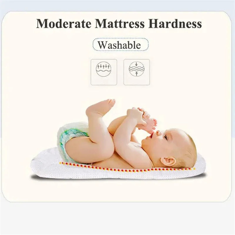 Baby Bed Convenient Folding Anti Pressure Baby Crib with Net and Awning Newborn Isolation Biomimetic Outdoor Travel Baby Crib