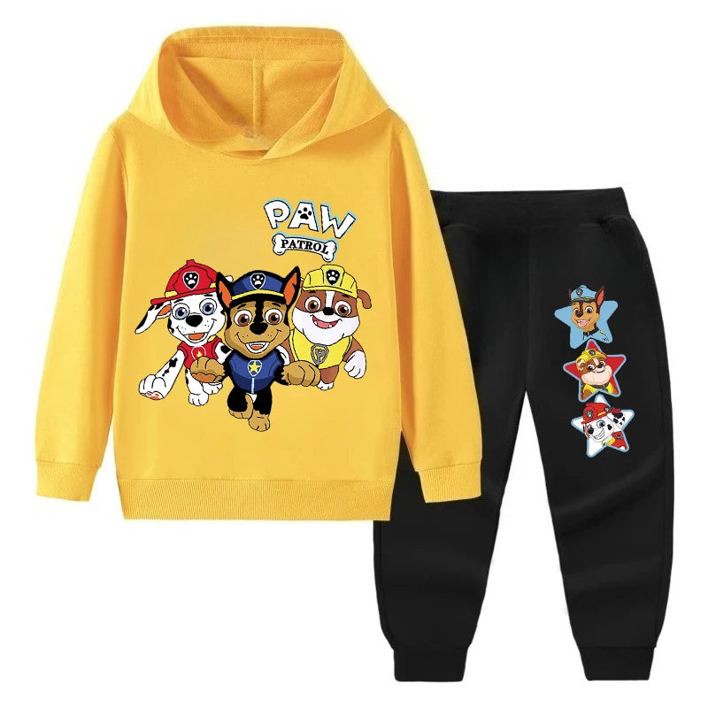 PAW Patrol Thin Hoodies Sweatshirts Children's Sets Child Boy Tops + Pants 2 Pcs Suits Kids Boys Cartoon Printed Tracksuits Set