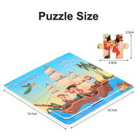 20Piece 3D Wooden Puzzle Cartoon Animal Vehicle Cognitive Jigsaw Puzzle Early Learning Educational Puzzle Toys for Children
