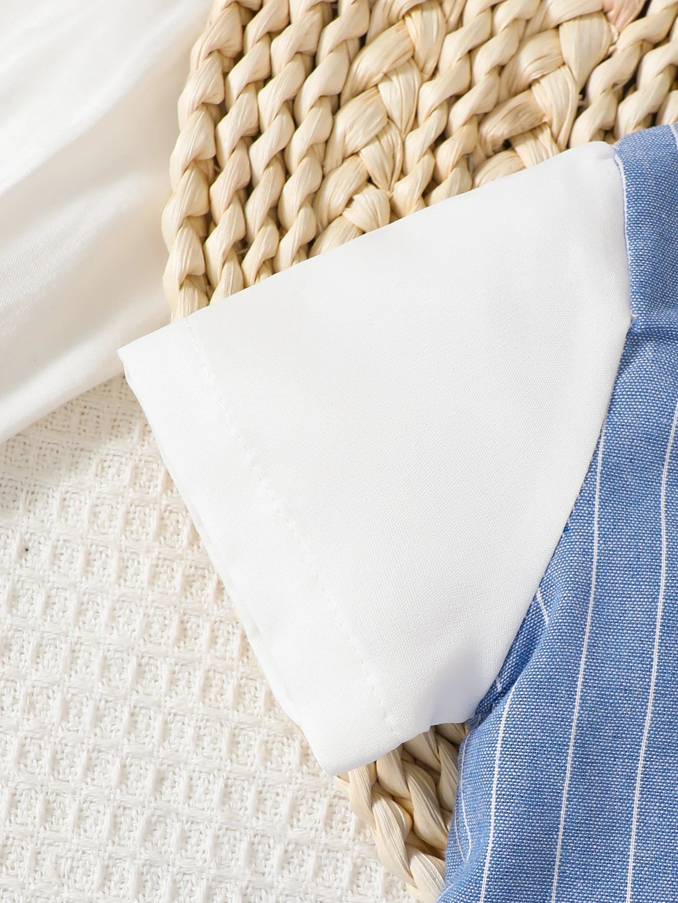 Baby Boy Little Gentleman Set Lapel Stripe Fake Two piece Top and Shorts Set Suitable for 0-3 Year Toddlers Birthday Party Set