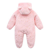 Newborn Baby Flannel Rompers Soft Warm Autumn Winter Bodysuit for Boys & Girls Cartoon Print Jumpsuit 0-19M Newborn Baby Clothes