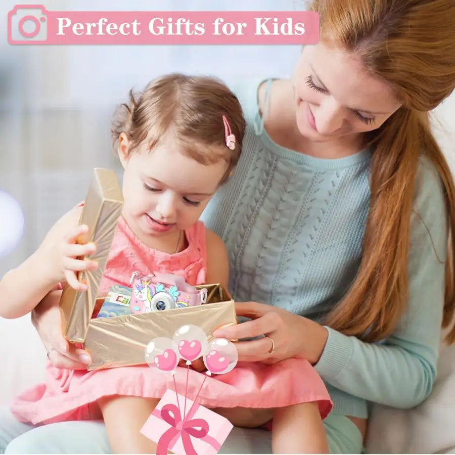 Kids Digital Camera - 1080P HD, 32GB Memory Card, Selfie Function, Shockproof Design, Best Gift for Children,