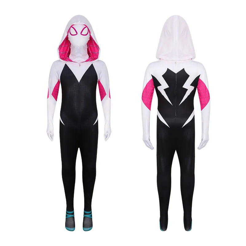 Spiderman Cosplay Fantasy Costumes Jumpsuit for Boys Girls Miles Morales Superhero Halloween Carnival Zentai Bodysuit