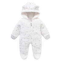 Newborn Baby Flannel Rompers Soft Warm Autumn Winter Bodysuit for Boys & Girls Cartoon Print Jumpsuit 0-19M Newborn Baby Clothes