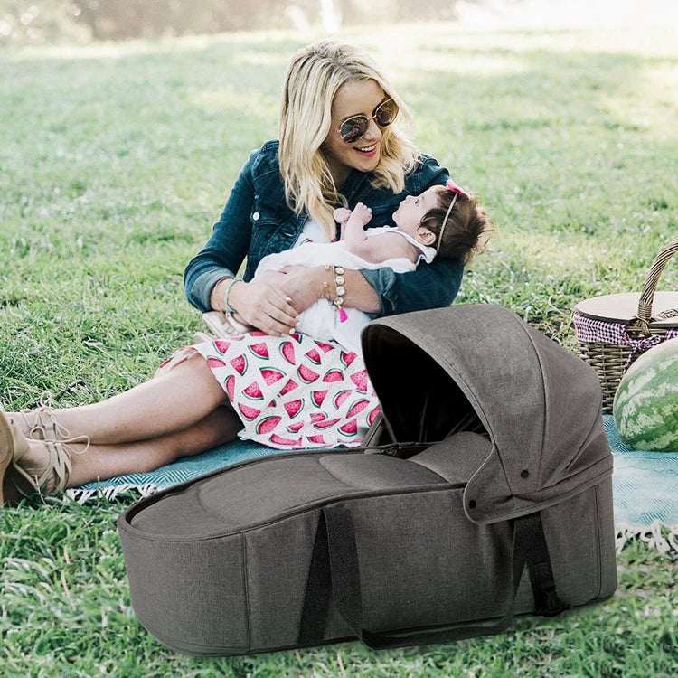 2 In 1 Portable Bassinet Baby Bed Nest Backpack Cribs With Bear Snuggle Swaddle Lounger For Hospital Park Use