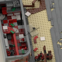 NEW 862PCS Hot Selling City Street View MOC Apocolypse Trashed Diner Diorama model DIY creative ideas Toy Assembly Puzzle Gift