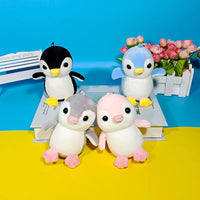 11CM Penguin Plush Pendant Soft Easy Hanging Mini 3D Eyes Cute Penguin Plush Keychain Stuffed Animals Bag Accessories For Gift