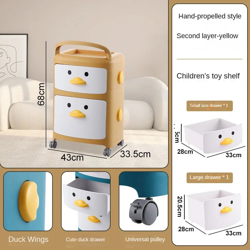 Cartoon Bedside Table Children's Storage Cabinets Finishing Rack Cabinet Cosmetic Organizers Sundries Sorting Bedroom Furniture