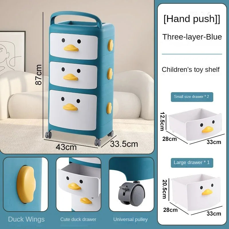 Cartoon Bedside Table Children's Storage Cabinets Finishing Rack Cabinet Cosmetic Organizers Sundries Sorting Bedroom Furniture