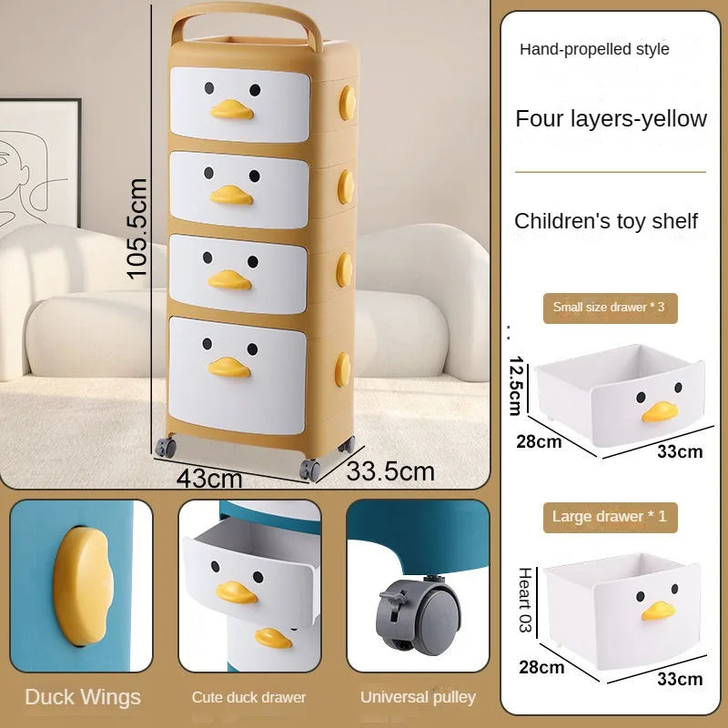 Cartoon Bedside Table Children's Storage Cabinets Finishing Rack Cabinet Cosmetic Organizers Sundries Sorting Bedroom Furniture