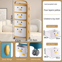 Cartoon Bedside Table Children's Storage Cabinets Finishing Rack Cabinet Cosmetic Organizers Sundries Sorting Bedroom Furniture