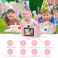 Kids Digital Camera - 1080P HD, 32GB Memory Card, Selfie Function, Shockproof Design, Best Gift for Children,