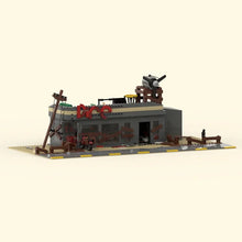 NEW 862PCS Hot Selling City Street View MOC Apocolypse Trashed Diner Diorama model DIY creative ideas Toy Assembly Puzzle Gift