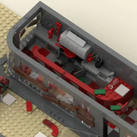 NEW 862PCS Hot Selling City Street View MOC Apocolypse Trashed Diner Diorama model DIY creative ideas Toy Assembly Puzzle Gift