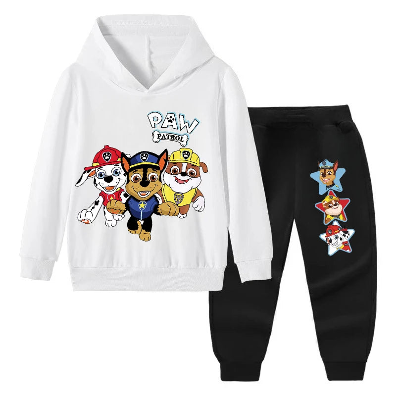 PAW Patrol Thin Hoodies Sweatshirts Children's Sets Child Boy Tops + Pants 2 Pcs Suits Kids Boys Cartoon Printed Tracksuits Set
