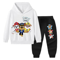 PAW Patrol Thin Hoodies Sweatshirts Children's Sets Child Boy Tops + Pants 2 Pcs Suits Kids Boys Cartoon Printed Tracksuits Set