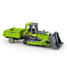 1/24 Multi-Functional Bulldozer Model SimulationTruck Double-Head Car Forklift Inertial Transport Vehicle Toys for Boys Kid Gift