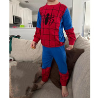 Halloween Superhero Spiderman Kids Pyjamas Set Cartoon Long Sleeve Sleepwear Boys Girls Christmas Hero Cosplay Pajamas Homewear