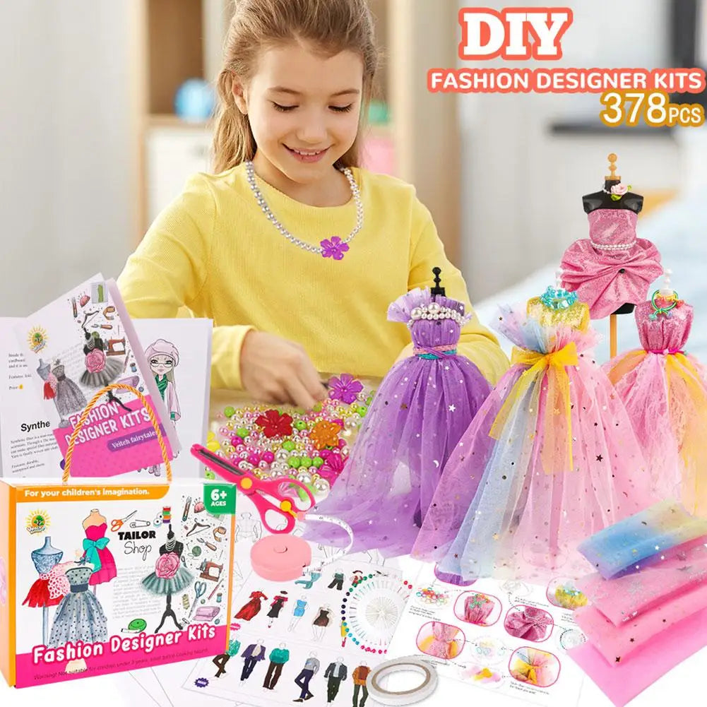 Children's Clothing Design DIY Handmade Material Kit Doll Clothes Sewing Kit For Kids Girls Fashion Designer DIY Handmade T T6T0