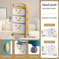 Cartoon Bedside Table Children's Storage Cabinets Finishing Rack Cabinet Cosmetic Organizers Sundries Sorting Bedroom Furniture